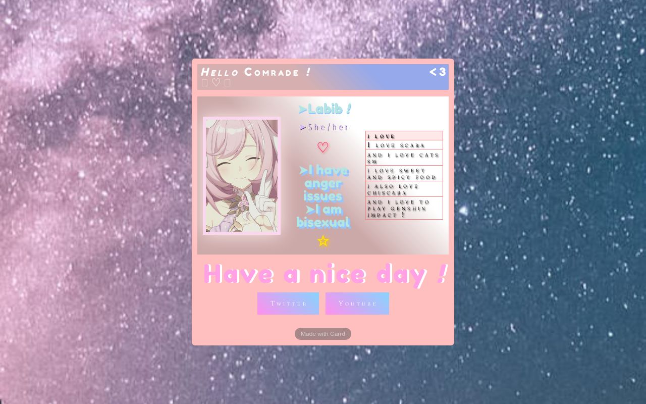 Carrd profile picture for @labib